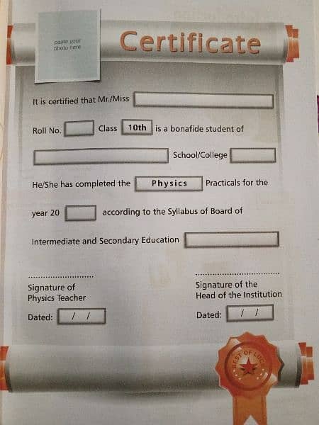 Chemistry Star Practical Notebook 9/10 (Phy,Comp,Bio also available) 3