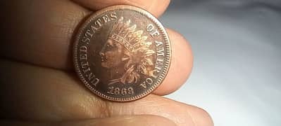 USA 1868 INDIAN HEAD ONE PENNY CENT | OLD COIN | RARE COIN | USA COIN