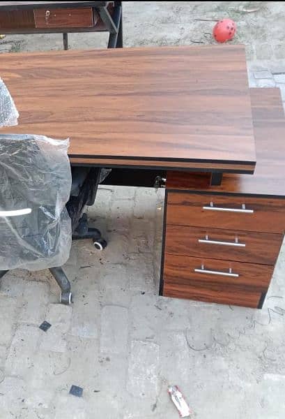 Office table with side rack and book rack 10