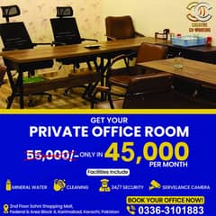Fully Furnished Offices on rent in Federal B Area without any deposite