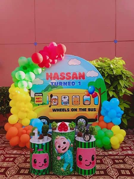 Balloon decore/birthday/aqeeqa decor/baby welcome/magic show/jumping 4