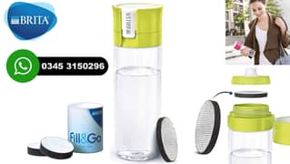 BRITA Fill and Go Water Filter Bottle with 4 Replacement Discs