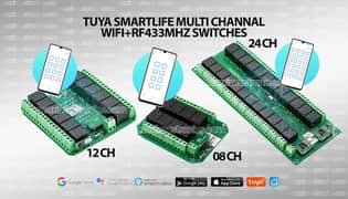 Tuya smartlife wifi RF 433 mhz switch input12v 5v 220v dry contact