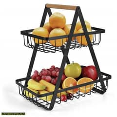 2 layer Portable fruit Basket for kitchen