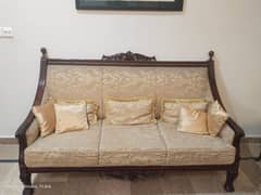 3+ 2 Fancy Wooden Sofa Set with wooden Table
