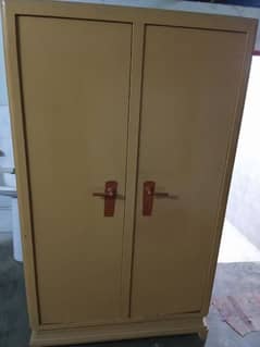 Two door iron safe and wardrobe 160kg