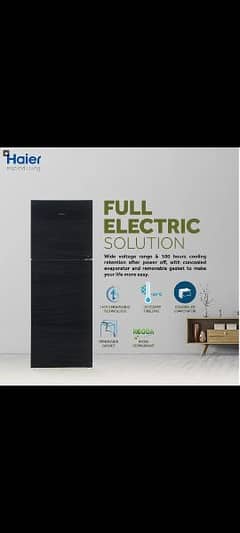 Haier Refrigerator HRF-336 EPB Black Glass Door ( New)