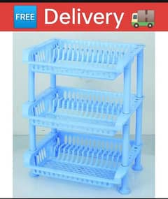Three layer Triple tier dish rack PURE Plastic plate rack for Kitchen