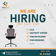 Need CSR, content writer,  web developer and web designer