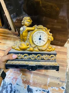 vintage antique angel table clock