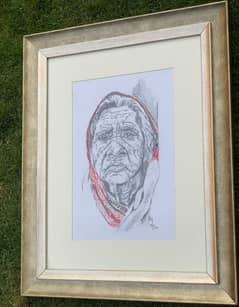 Pencil skecth Of Old Lady