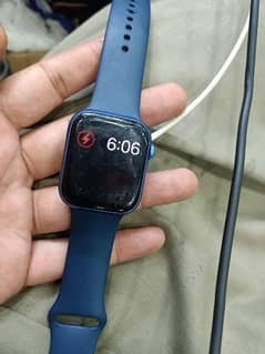 apple watch series 7 blue with cable