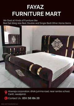 Bed side table dressing / bed set / double bed / King bed / Furniture