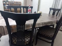 Pure wooden 6 seater Dinning Table Set.