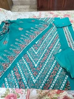 embroidered with jecuard dupatta