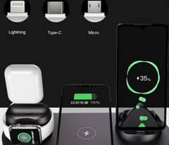 6 In 1 Wireless Charger For All Mobiles and Smart Watches