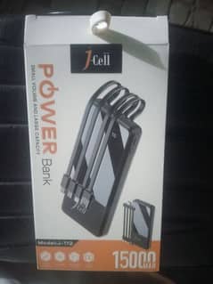 j cell power bank 15000 mah  fast charge  urgent sale 03161779103