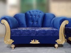Sofa Set 6 Seater New Luxury King Size Double Shaded Velvet Fabric