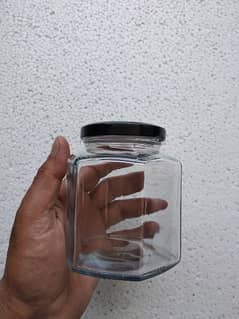 Glass Jars Square and Hexagonal size 500 grams