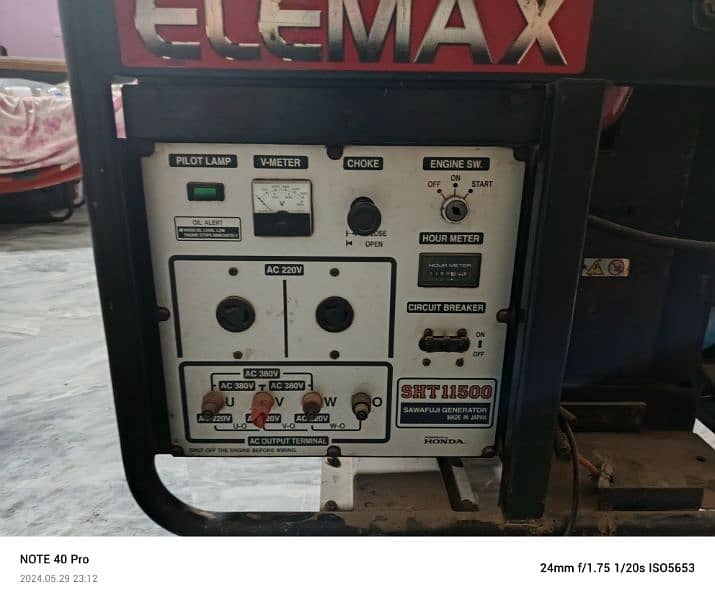 Elemax Honda Generator Model SHT 11500.11. 5 kVA (Made in Japan) 0