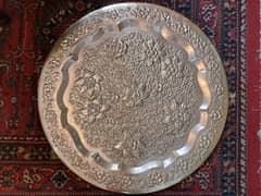 Antique Brass Decorative Floral Wall Plate 29×29inch