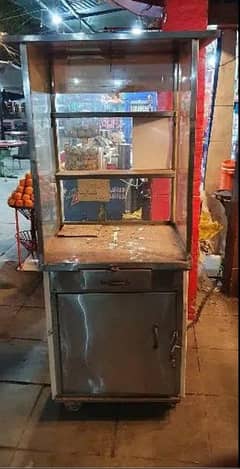 Steel Counter with glass fiting For sale