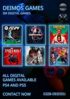 digital games ps4 and ps5