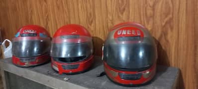 3 helmets are for sale contact no 0330 1941395