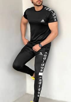 Men's Dry Fit 2 Pcs Plain Track Suit for Summers