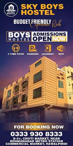 Sky Boys Hostel Near Rehmanabad Metro Station Rawalpindi 1