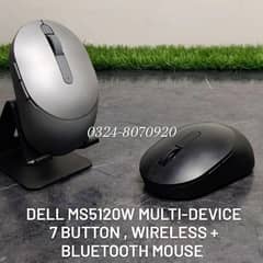Dell MS5120 Multidevice Wireless Bluetooth Mouse Adjustable clicks DPi