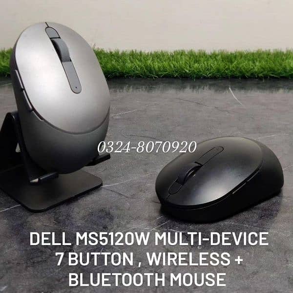 Dell MS5120 Multidevice Wireless Bluetooth Mouse Adjustable clicks DPi 0