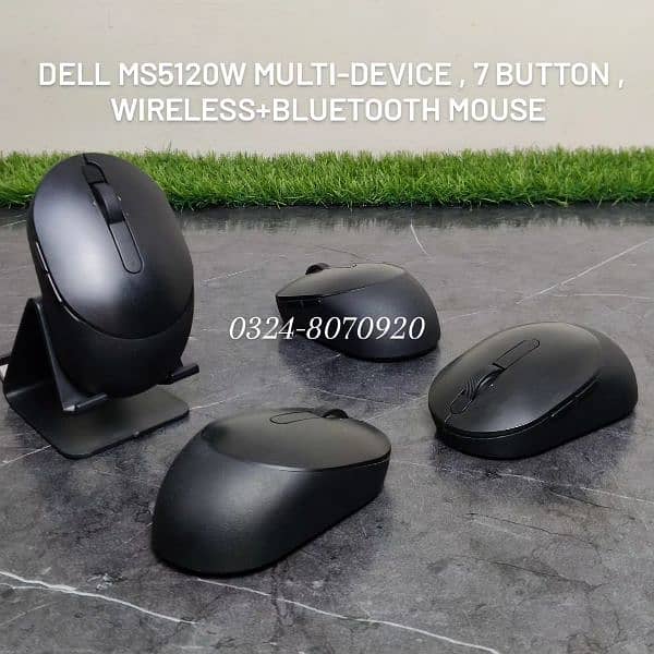 Dell MS5120 Multidevice Wireless Bluetooth Mouse Adjustable clicks DPi 1