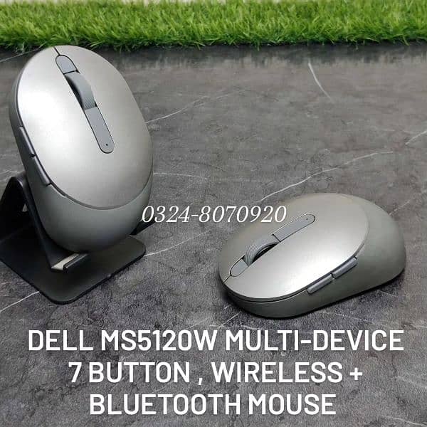 Dell MS5120 Multidevice Wireless Bluetooth Mouse Adjustable clicks DPi 2