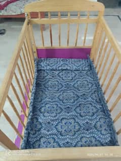 Wooden Baby Cot - Easy to Move - Excellent in Condition - Urgent Sale