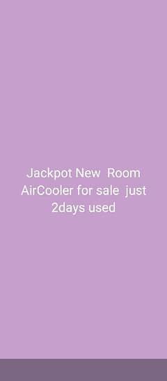 jackpot new room cooler 4 hrs 2 days used