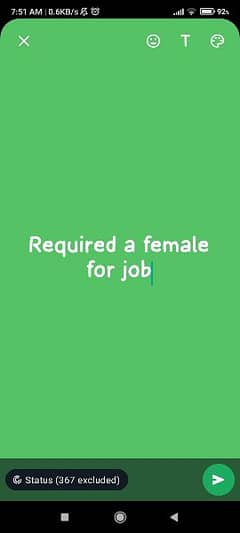 Female required