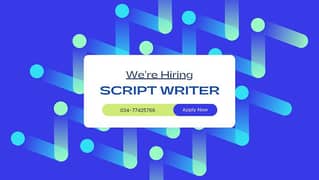 Need a Script Writer for Infotainment YT Channel.