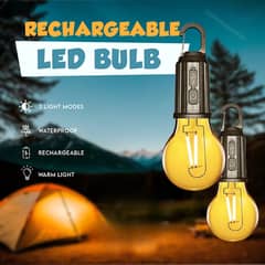 Rechargeable Led Lamp Bulb | Emergency Camping Lights With Clip Hook