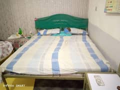 steel double Bed with Mattress sale