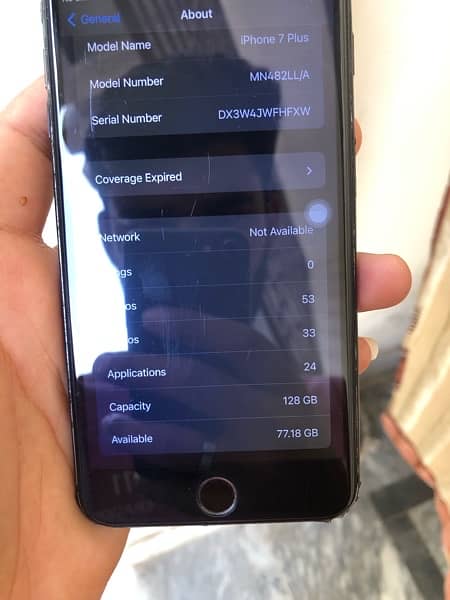 iPhone 7 Plus pta approved 128gb memory 10/8 4