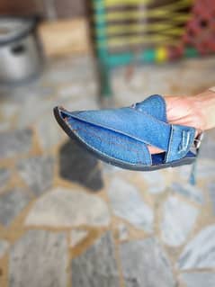 Peshawari Blue jeans sandals