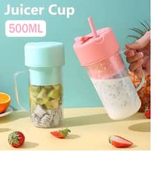 500ml Portable Juicer With Straw USB Electric Stainless Steel Fruit J