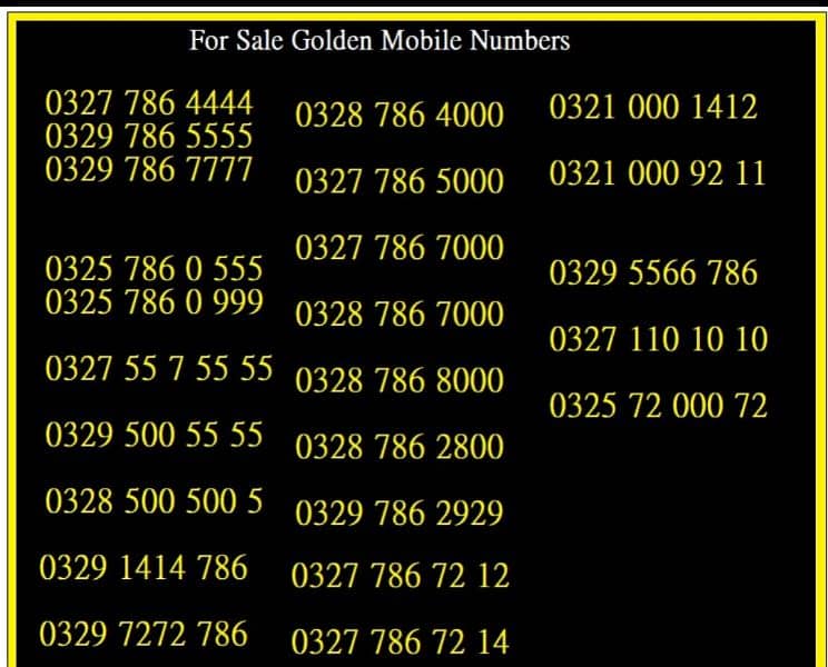 Golden Numbers 3