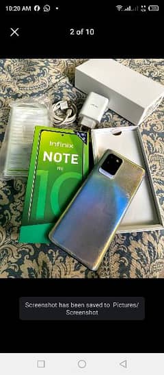 infinix note 10 pro with Box