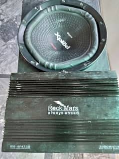 rock mars amplifier and Sony xploid buffer for sale rs 30000