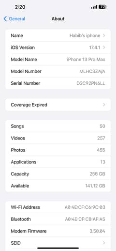 iphone 13 pro max (256gb) with free Scom Sim [VIP NO. ]