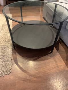 IKEA centre table coffee table glass top