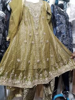 3 piece Mehndi dress (10/10 condition) + zari work & jamavar trouser