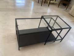 IKEA glass top tables set of two